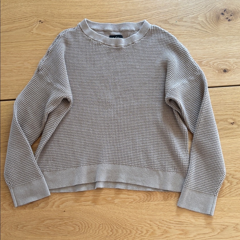 REI Campwell Sweater 100% Cotton Taupe